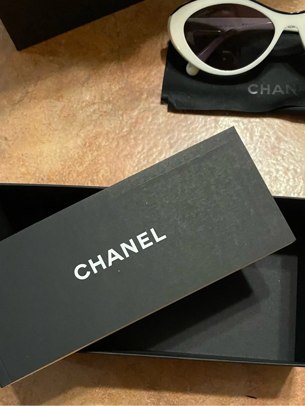 CHANEL Acetate Oval Sunglasses 5416-A White Orig $485 New! 🖤